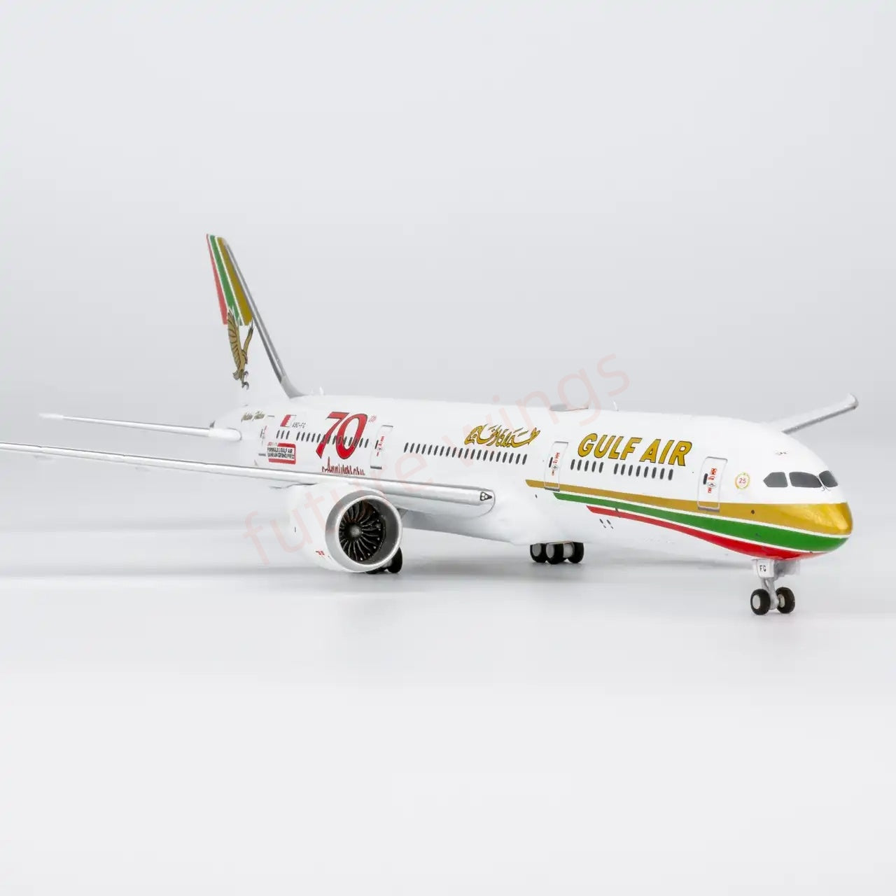 1:400 NG Models NG55157 Gulf Air B787-9 A9C-FG "70th" Aircraft Model+Free Tractor