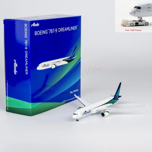 1:400 NG Models NG55162 Alaska Airlines B787-9 N784HA Aircraft Model+FreeTractor