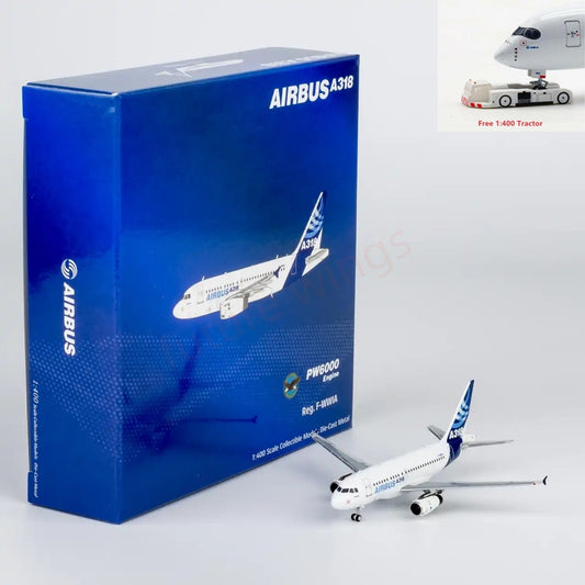 1:400 NG Models NG48018 Airbus A318-100 F-WWIA Aircraft Model+Free Tractor