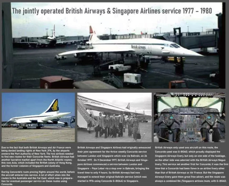 (Very Rare)1:200 KJ Models(JC Wings) Singapore Airlines and British Airways Dual-livery Concorde G-BOAD Aircraft Model