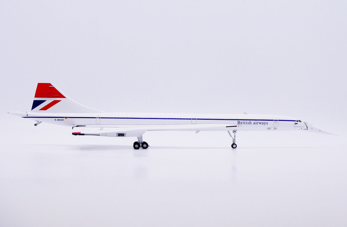(Very Rare)1:200 KJ Models(JC Wings) Singapore Airlines and British Airways Dual-livery Concorde G-BOAD Aircraft Model