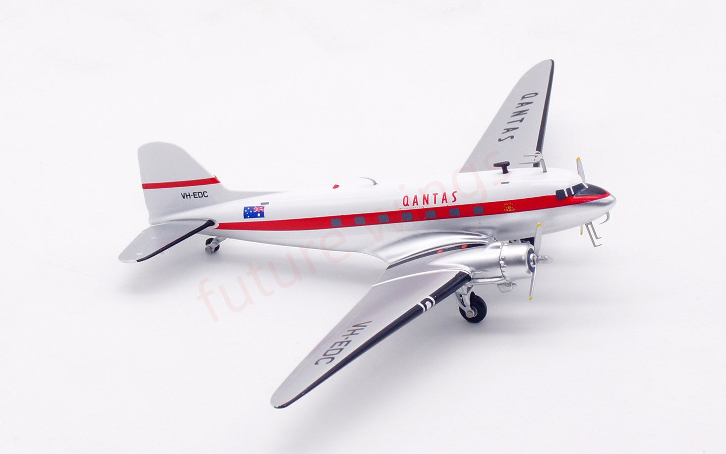 1:200 InFlight200 Qantas Airways DC-3 VH-EDC Aircraft Model With Stand