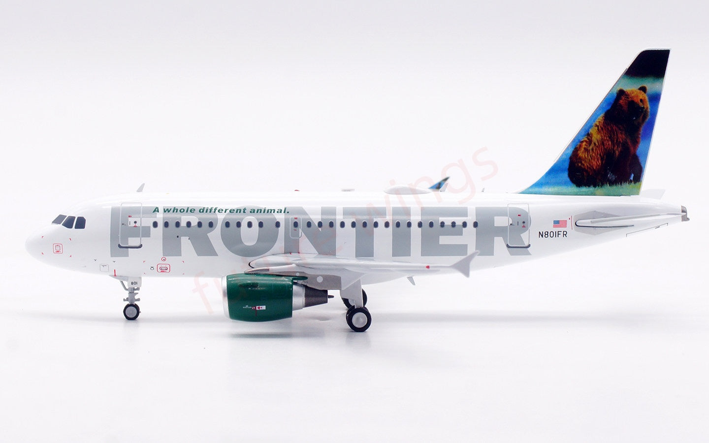 1:200 InFlight200 Frontier Airlines A318 N801FR Aircraft Model With Stand