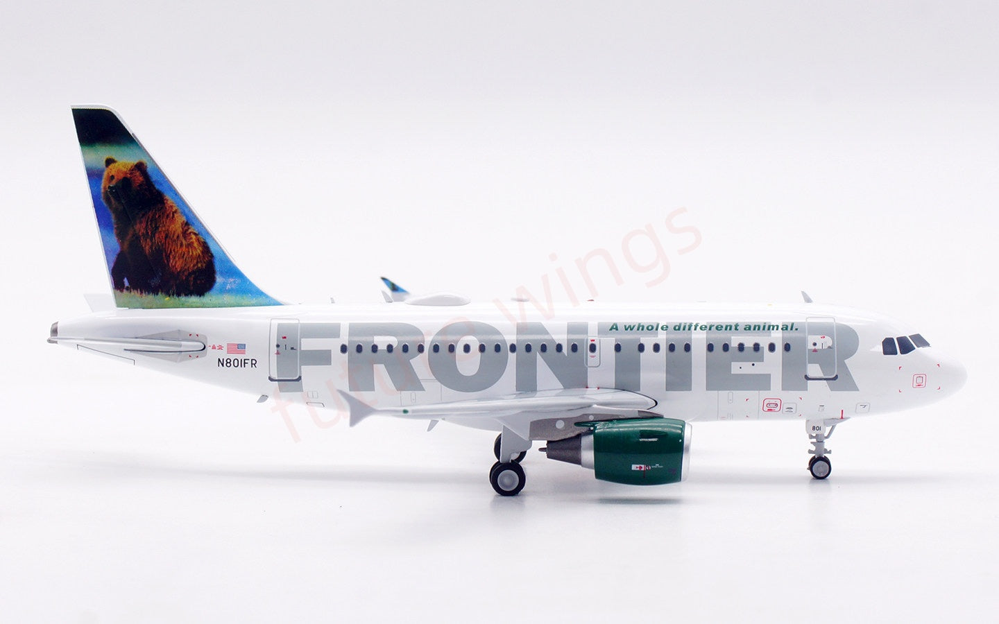 1:200 InFlight200 Frontier Airlines A318 N801FR Aircraft Model With Stand