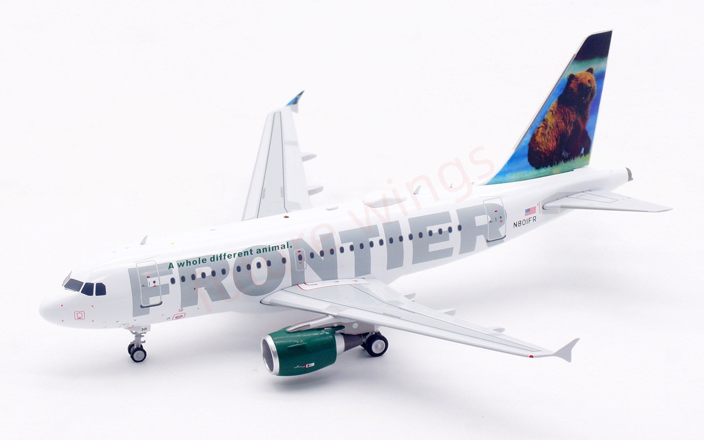 1:200 InFlight200 Frontier Airlines A318 N801FR Aircraft Model With Stand