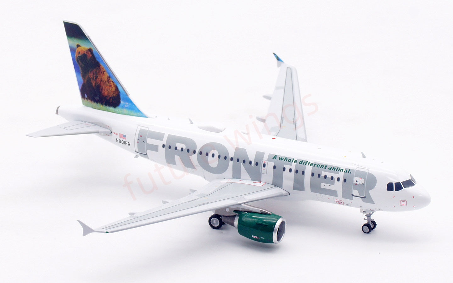 1:200 InFlight200 Frontier Airlines A318 N801FR Aircraft Model With Stand
