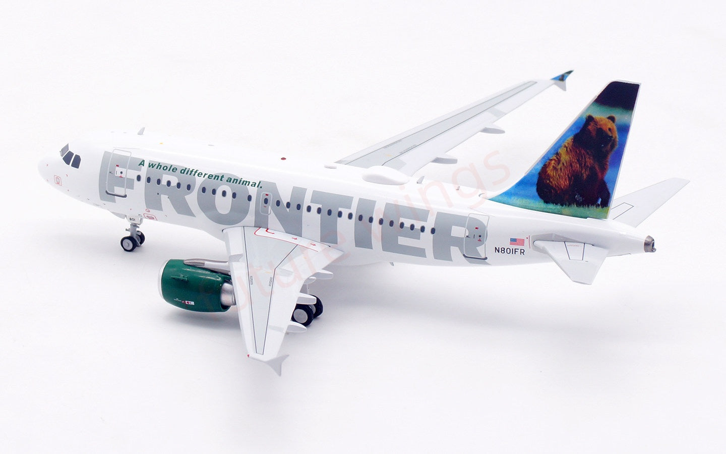 1:200 InFlight200 Frontier Airlines A318 N801FR Aircraft Model With Stand