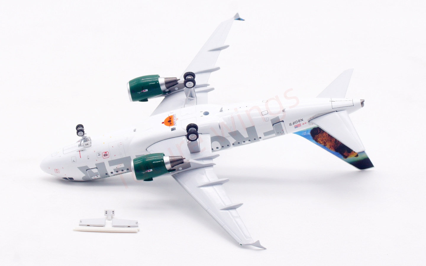 1:200 InFlight200 Frontier Airlines A318 N801FR Aircraft Model With Stand