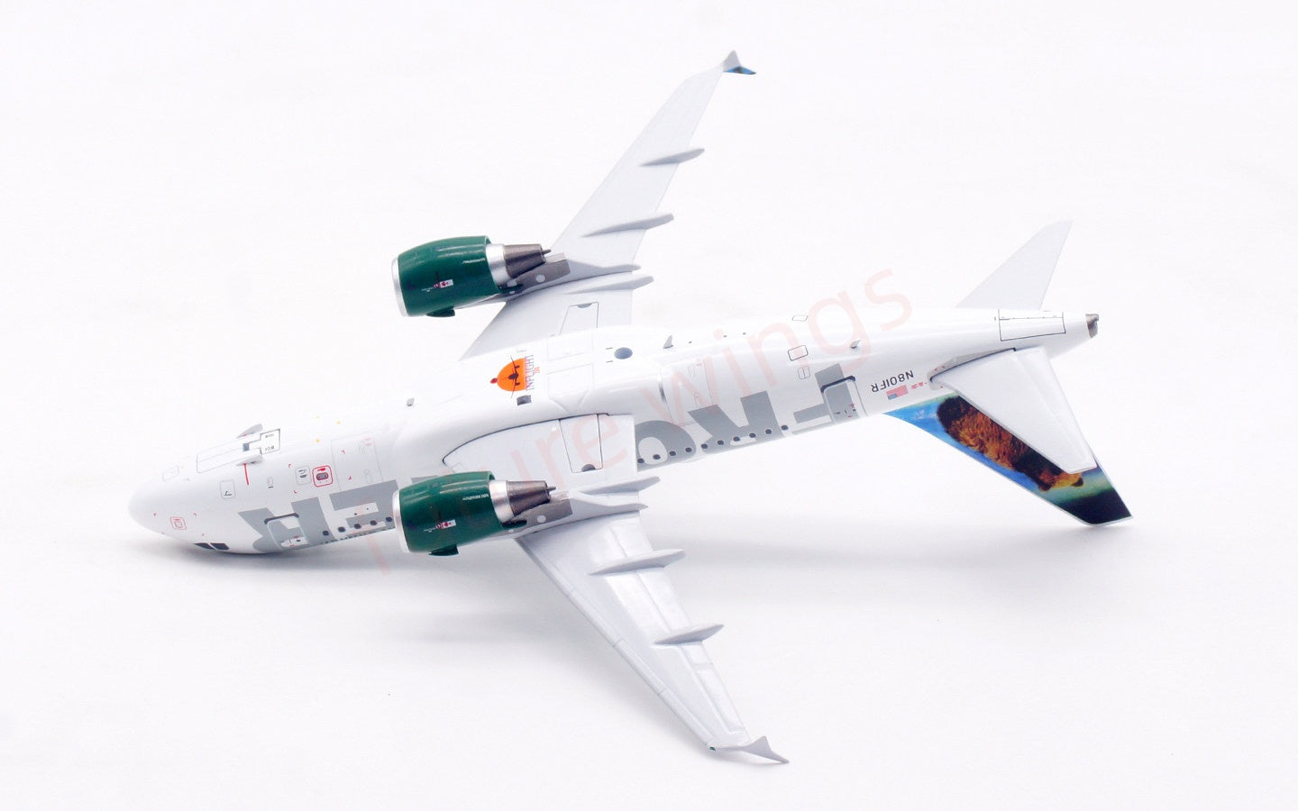 1:200 InFlight200 Frontier Airlines A318 N801FR Aircraft Model With Stand
