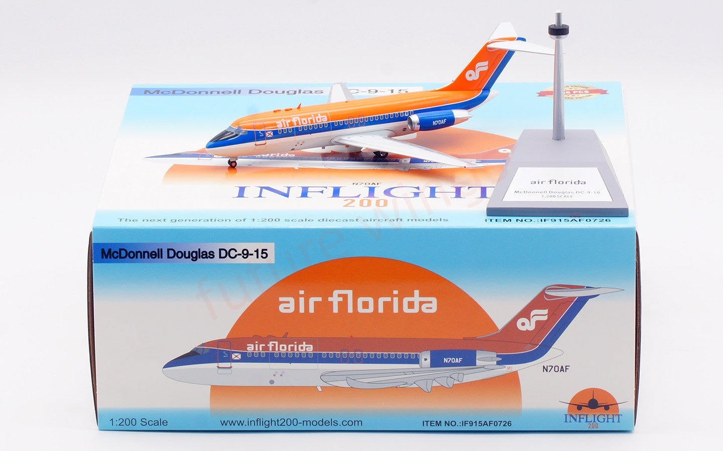 1:200 InFlight200 Air Florida DC-9-15RC N70AF Diecast Aircraft Model