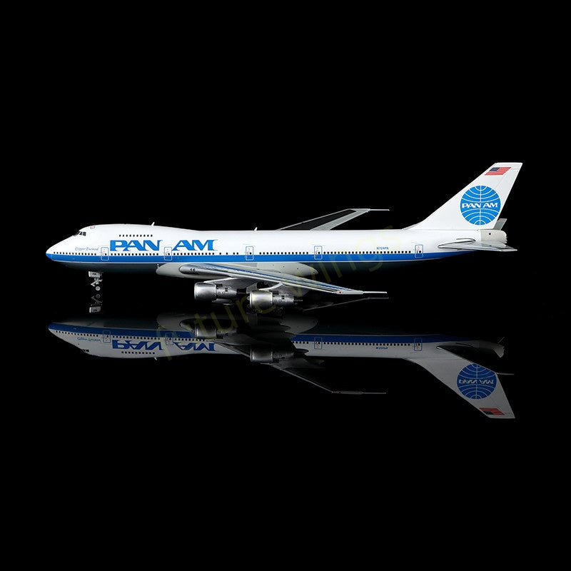 1:400 HX Models Pan AM B747-200 N724PA Aircraft Model+Free Tractor