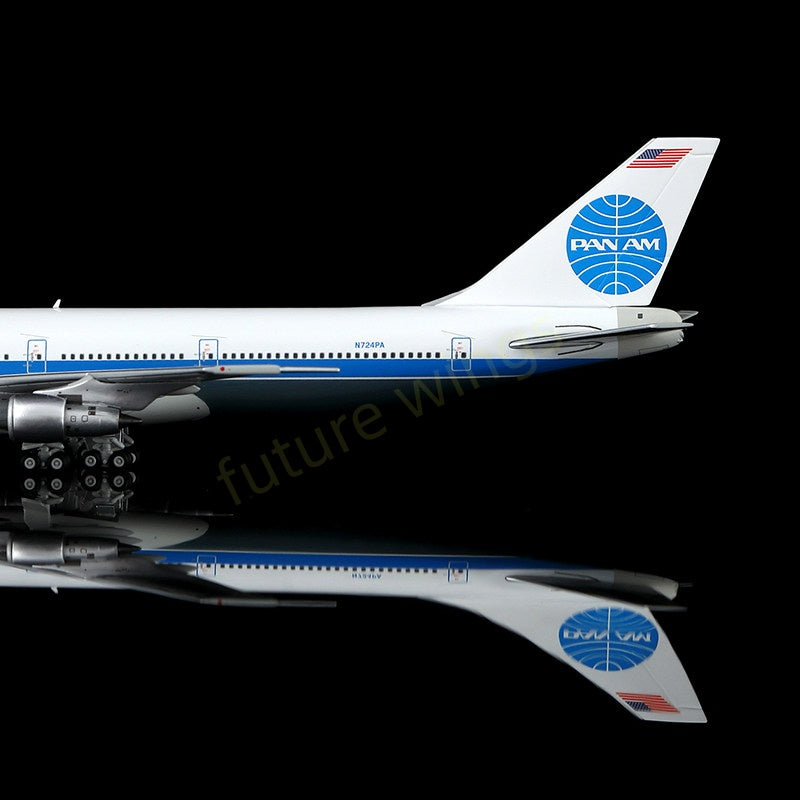 1:400 HX Models Pan AM B747-200 N724PA Aircraft Model+Free Tractor