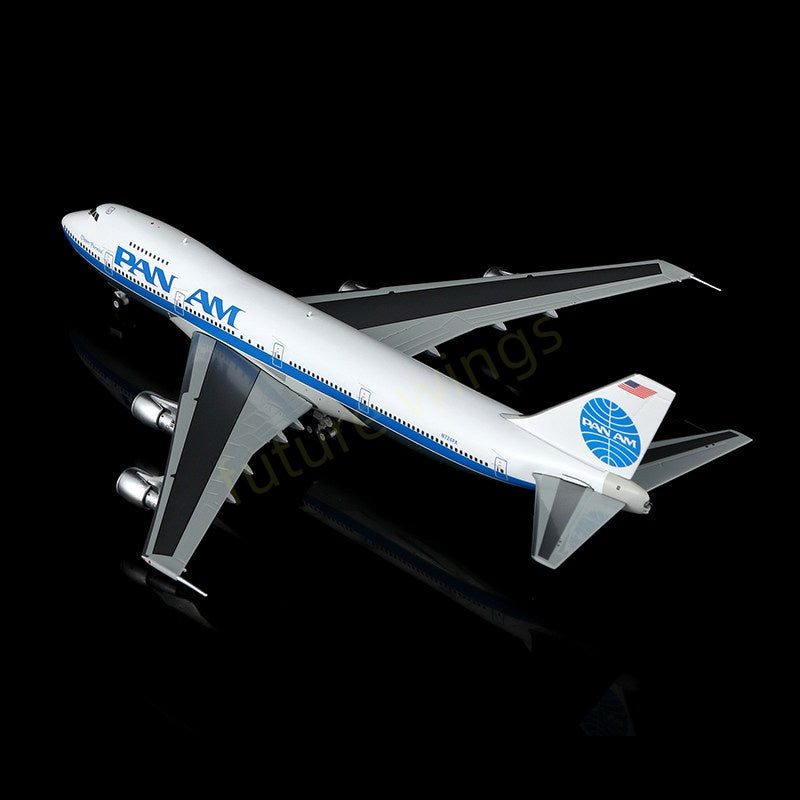 1:400 HX Models Pan AM B747-200 N724PA Aircraft Model+Free Tractor