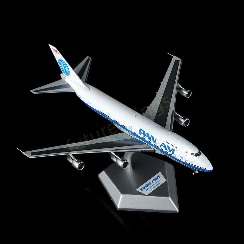 1:400 HX Models Pan AM B747-200 N724PA Aircraft Model+Free Tractor