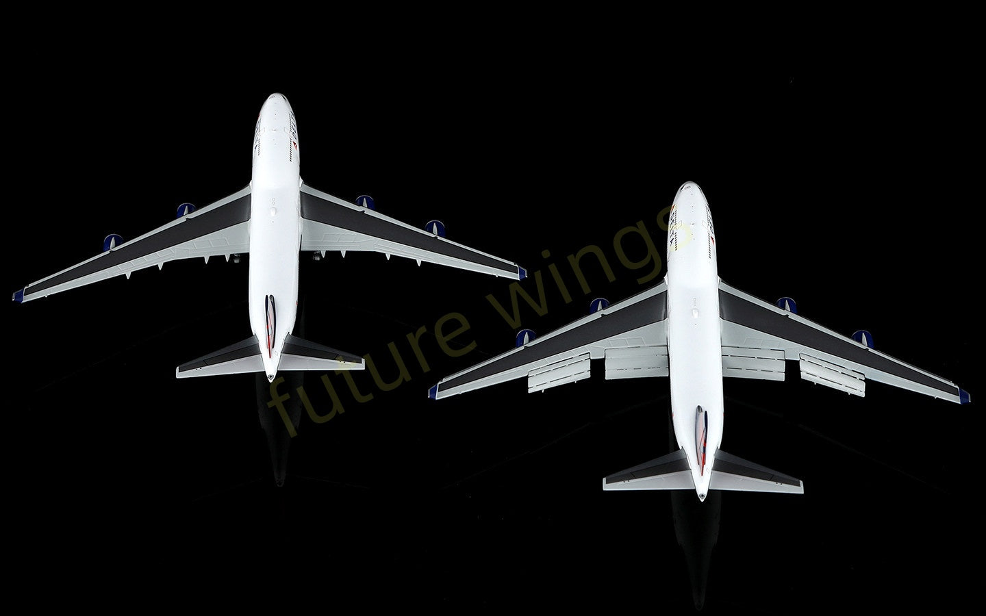 1:400 HX Models Delta Airlines B747-400 N665US Aircraft Model Free Tractor