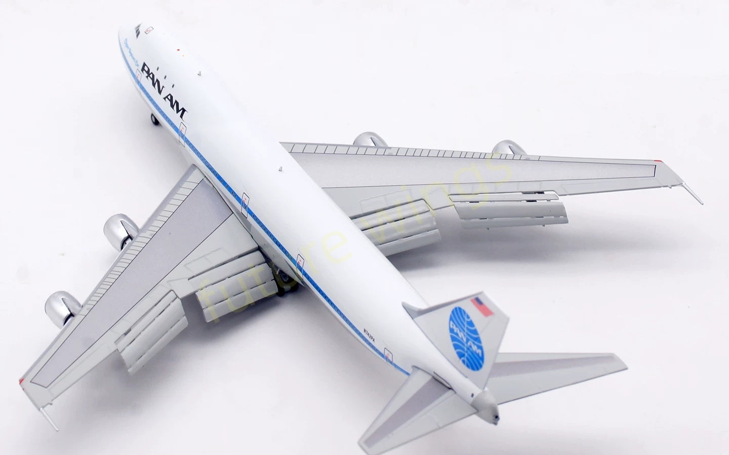1:400 HX Models Pan AM B747-200 N742PA Aircraft Model+Free Tractor