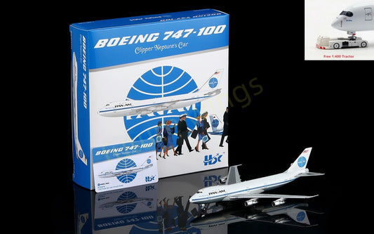 1:400 HX Models Pan AM B747-200 N742PA Aircraft Model+Free Tractor