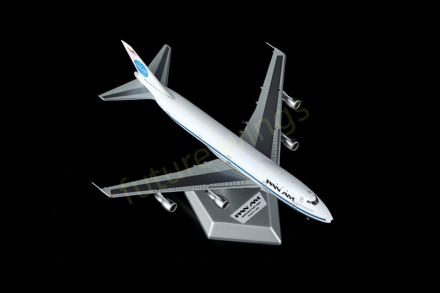 1:400 HX Models Pan AM B747-200 N742PA Aircraft Model+Free Tractor
