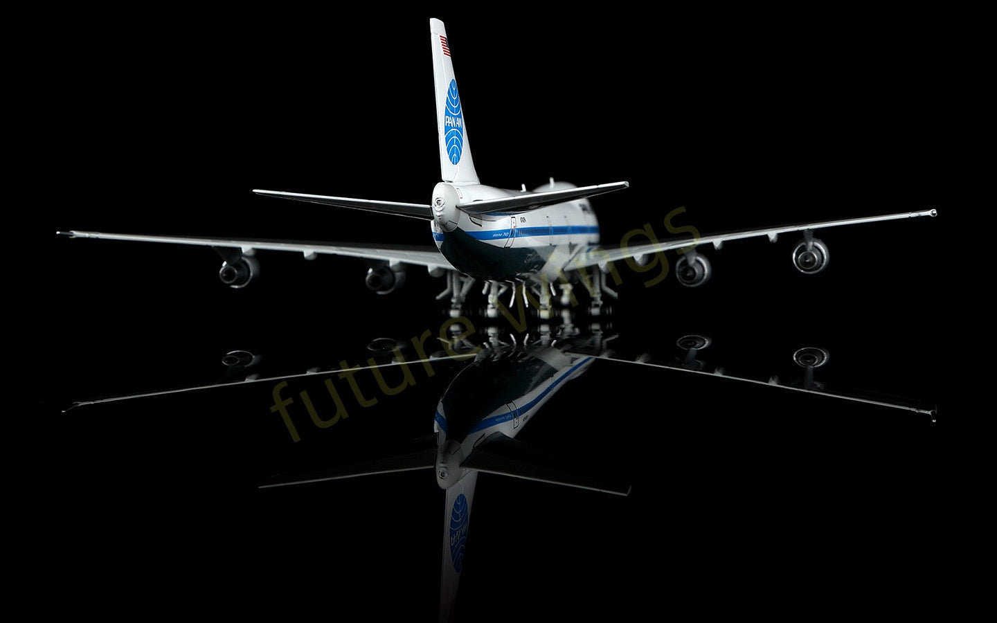 1:400 HX Models Pan AM B747-200 N742PA Aircraft Model+Free Tractor
