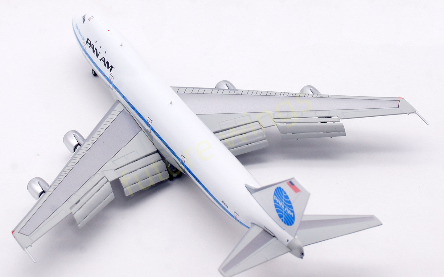 1:400 HX Models Pan AM B747-200 N742PA Aircraft Model+Free Tractor