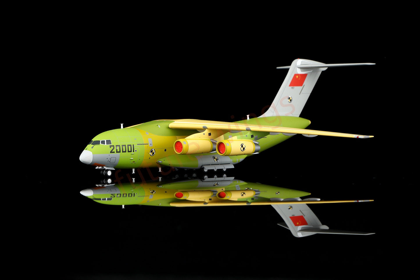 1:200 SQ Wings PLAAF Y-20 Transport Aircraft Prototype 20001 First Flight Mode