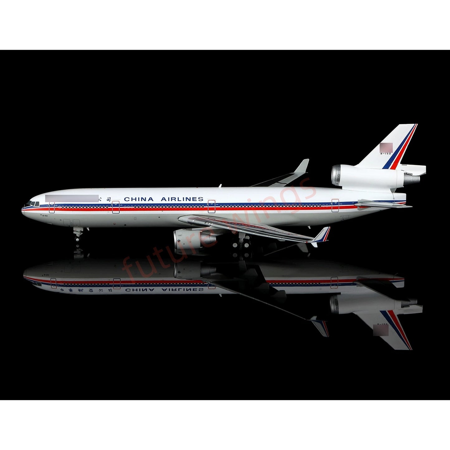 1:400 HX Models China Airlines MD-11 B-150 Aircraft Model+Free Tractor