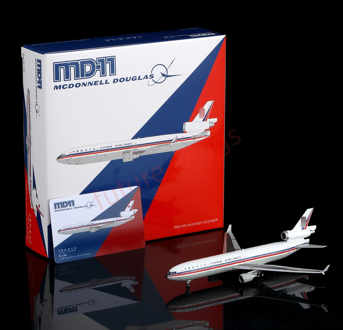 1:400 HX Models China Airlines MD-11 B-150 Aircraft Model+Free Tractor