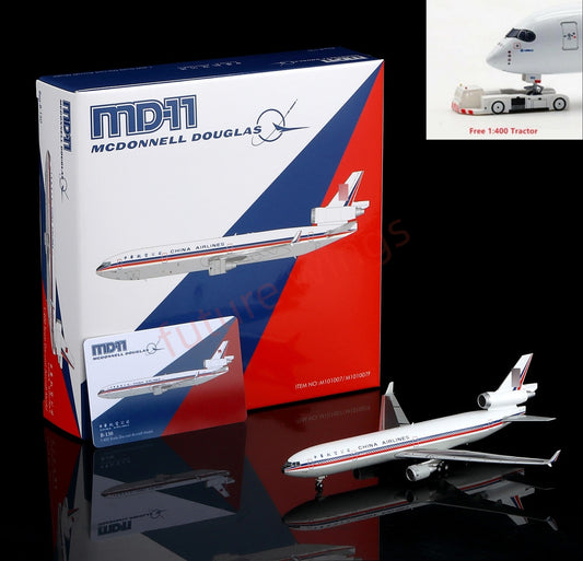 1:400 HX Models China Airlines MD-11 B-150 Aircraft Model+Free Tractor