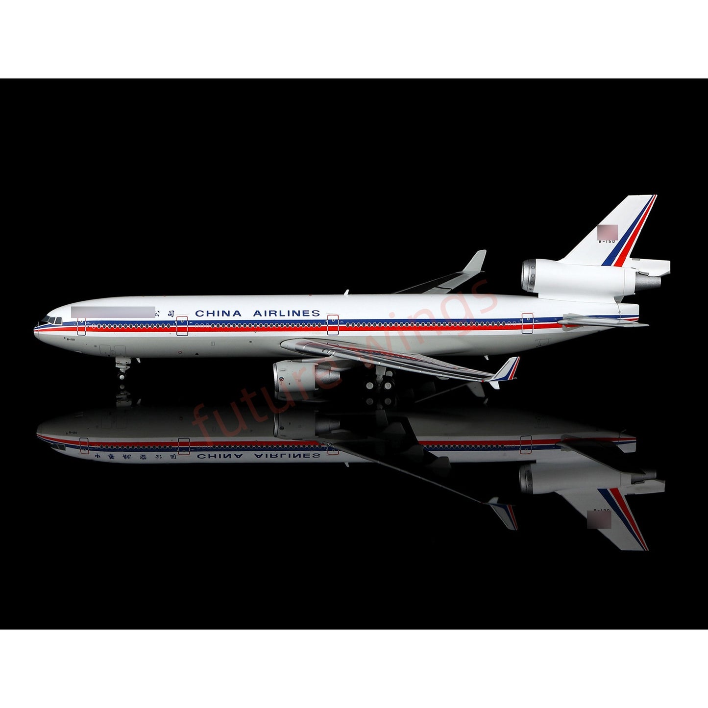 1:400 HX Models China Airlines MD-11 B-150 Aircraft Model+Free Tractor