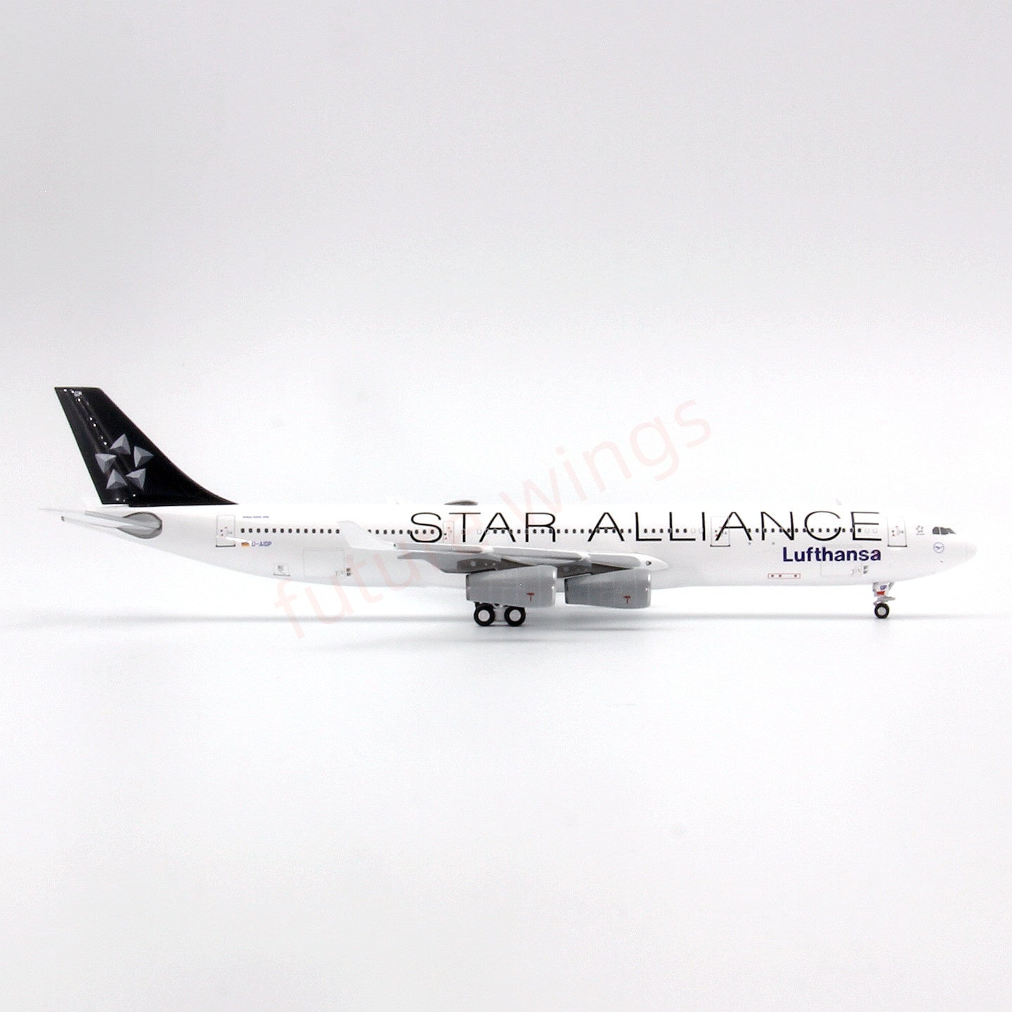 1:400 Z² Model Lufthansa Airlines A340-300 D-AIGP Aircraft Model+Free Tractor
