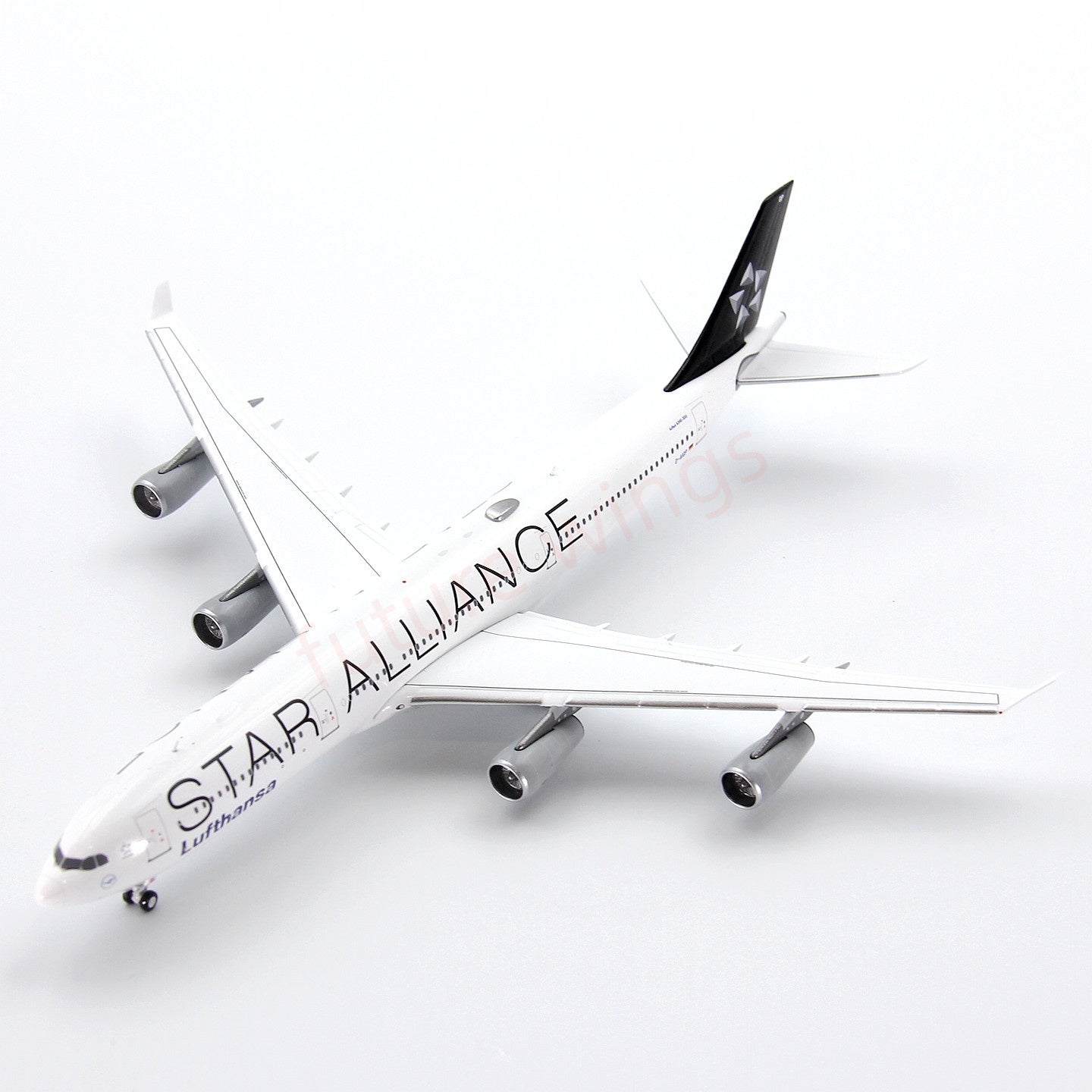 1:400 Z² Model Lufthansa Airlines A340-300 D-AIGP Aircraft Model+Free Tractor