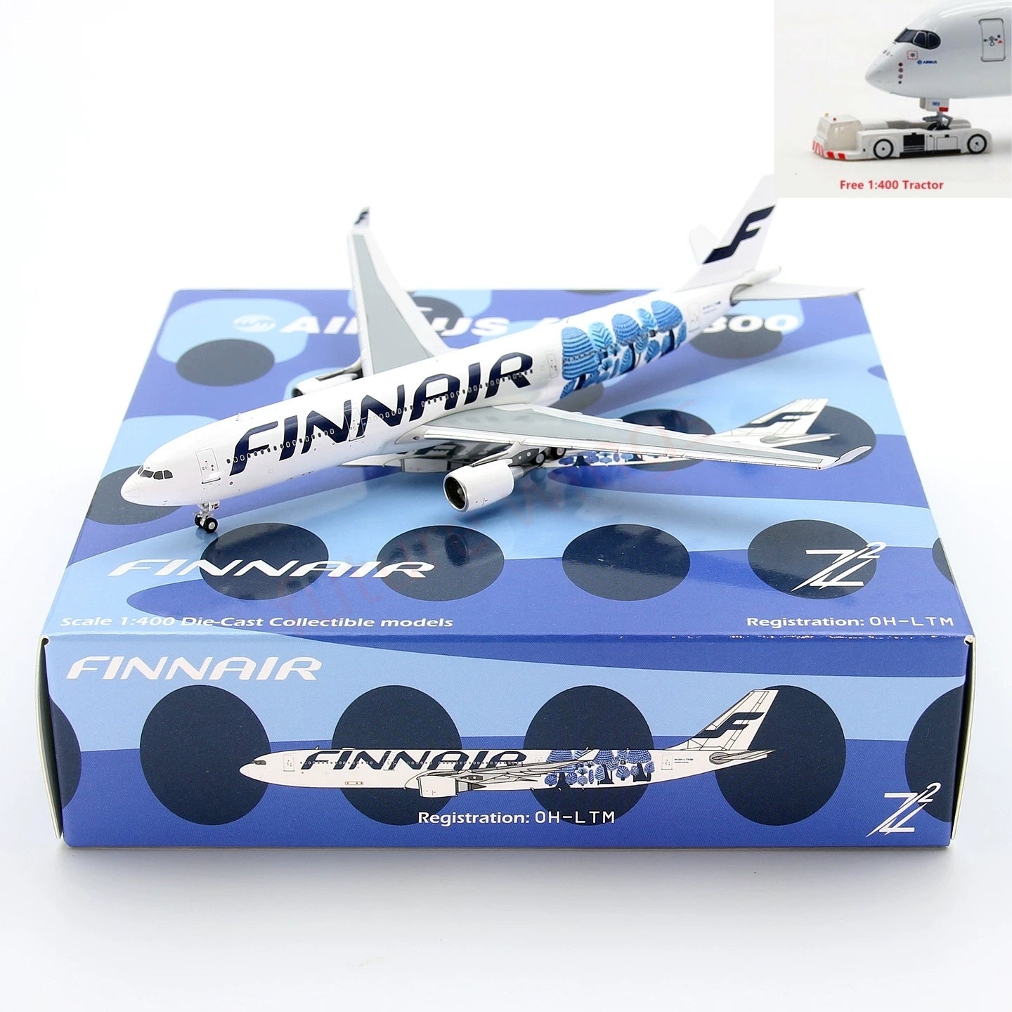 1:400 Z² Model Finnair A330-300 OH-LTM Aircraft Model+Free Tractor