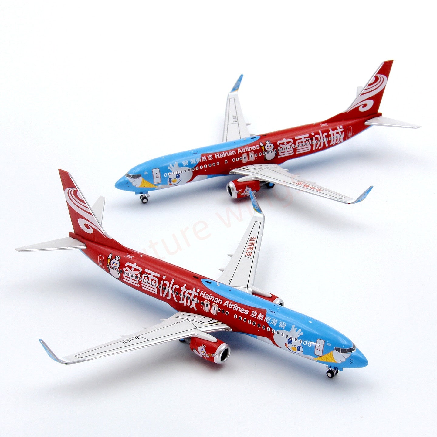 1:400 PandaModel Hainan Airlines B737-800 B-1131 B-1141"MiXue"Aircraft Model+Free Tractor