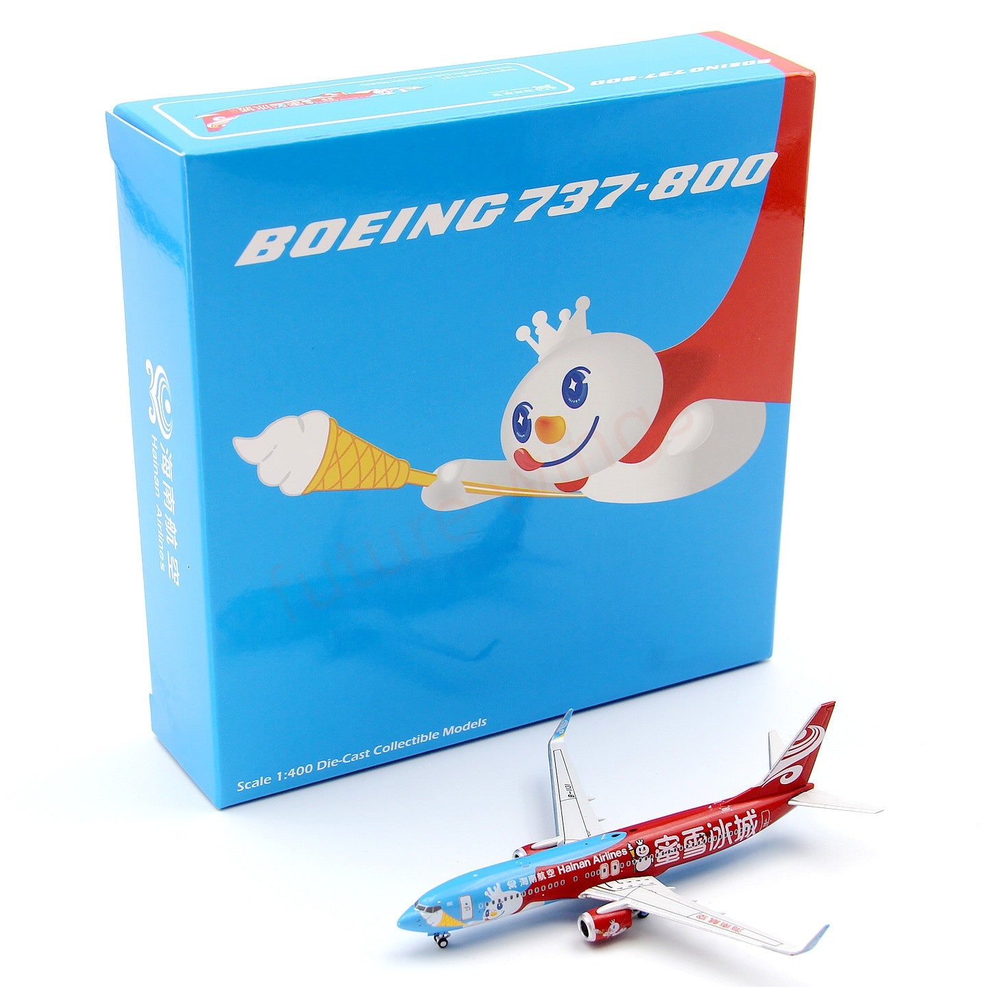 1:400 PandaModel Hainan Airlines B737-800 B-1131 B-1141"MiXue"Aircraft Model+Free Tractor