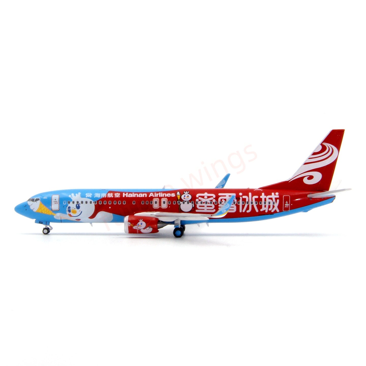 1:400 PandaModel Hainan Airlines B737-800 B-1131 B-1141"MiXue"Aircraft Model+Free Tractor