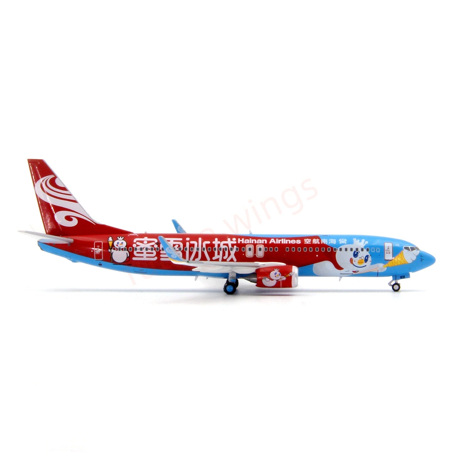 1:400 PandaModel Hainan Airlines B737-800 B-1131 B-1141"MiXue"Aircraft Model+Free Tractor