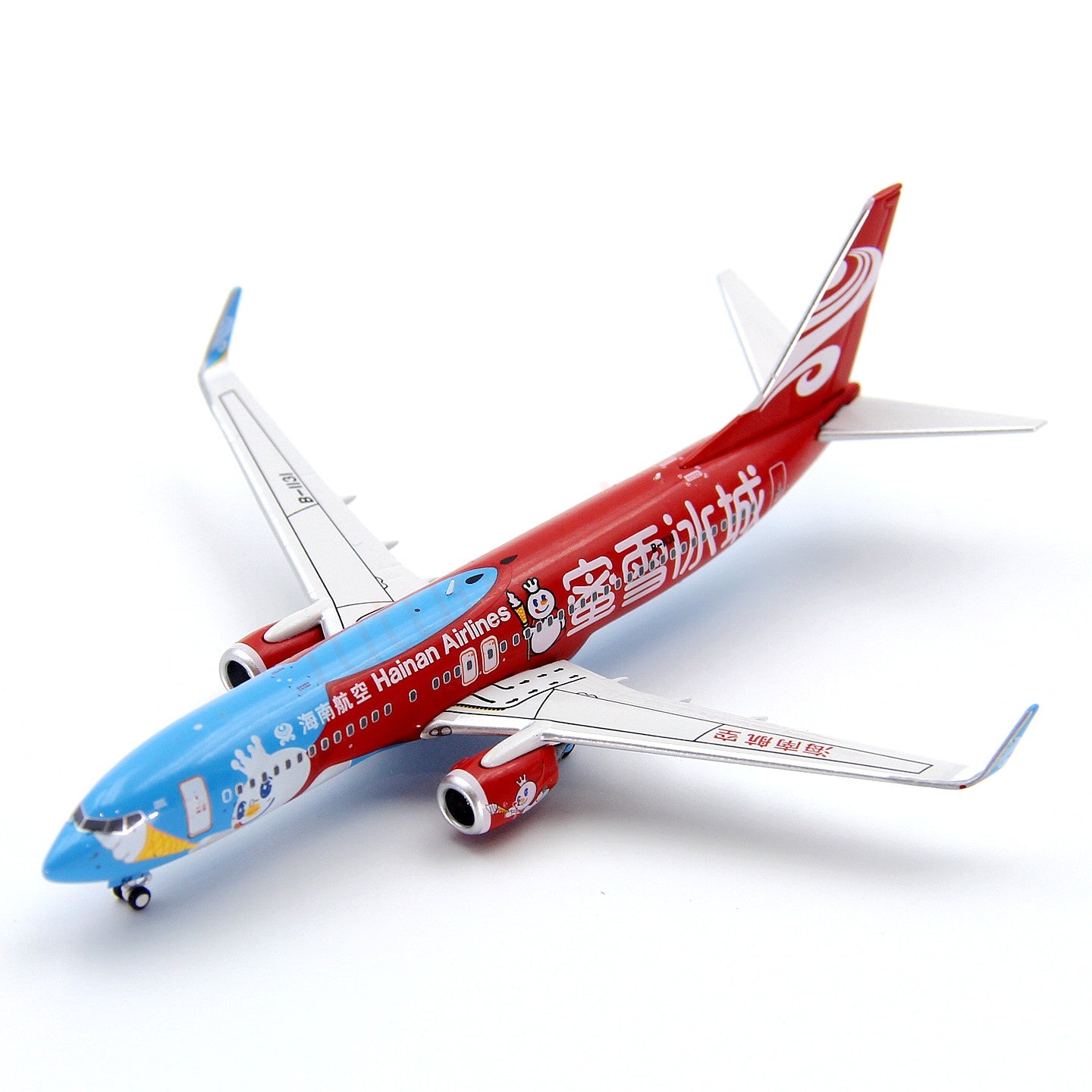 1:400 PandaModel Hainan Airlines B737-800 B-1131 B-1141"MiXue"Aircraft Model+Free Tractor