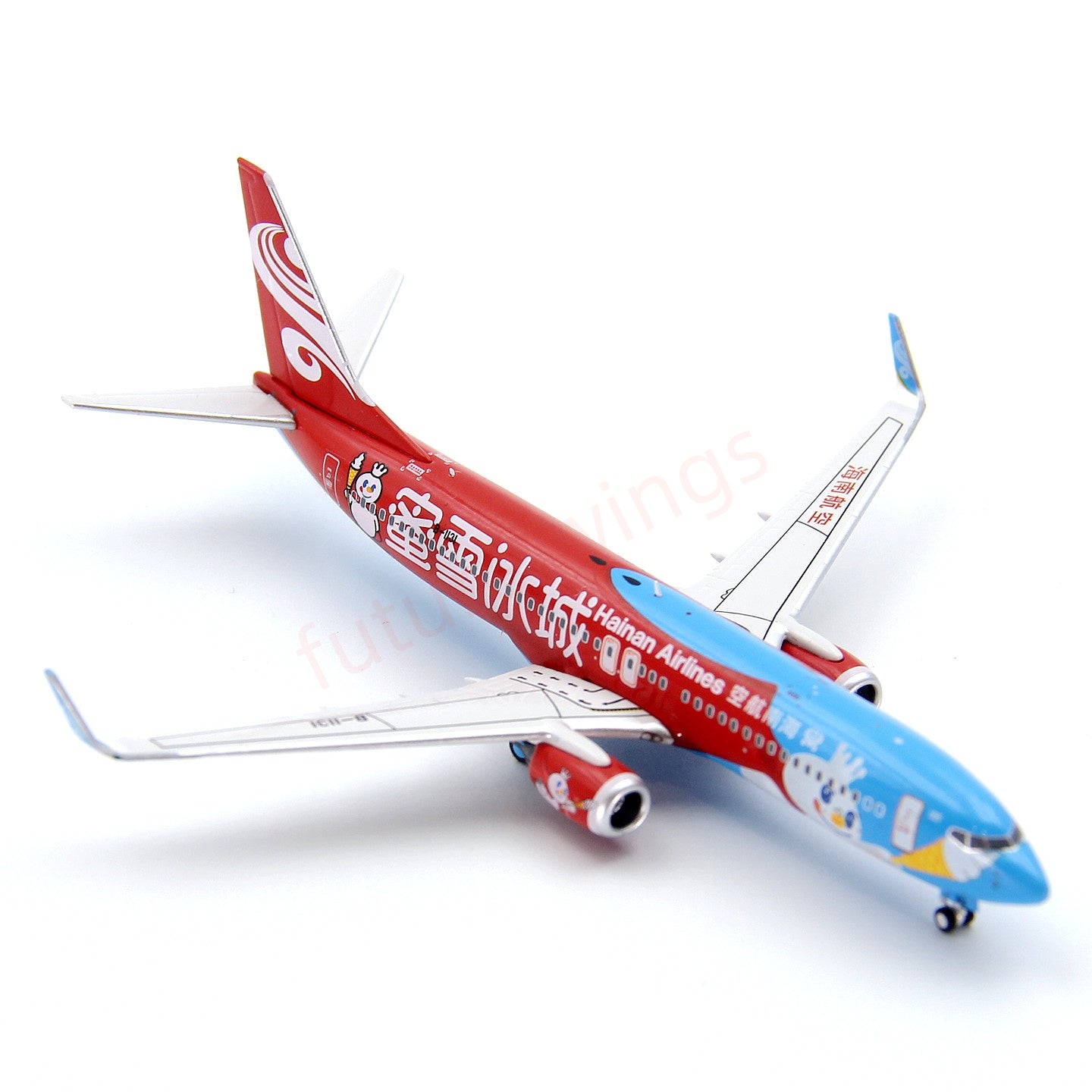 1:400 PandaModel Hainan Airlines B737-800 B-1131 B-1141"MiXue"Aircraft Model+Free Tractor
