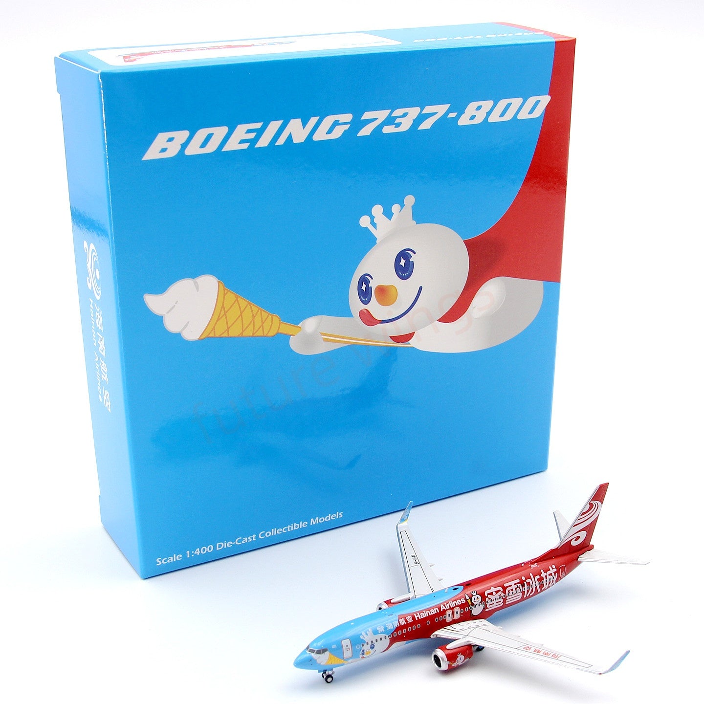 1:400 PandaModel Hainan Airlines B737-800 B-1131 B-1141"MiXue"Aircraft Model+Free Tractor