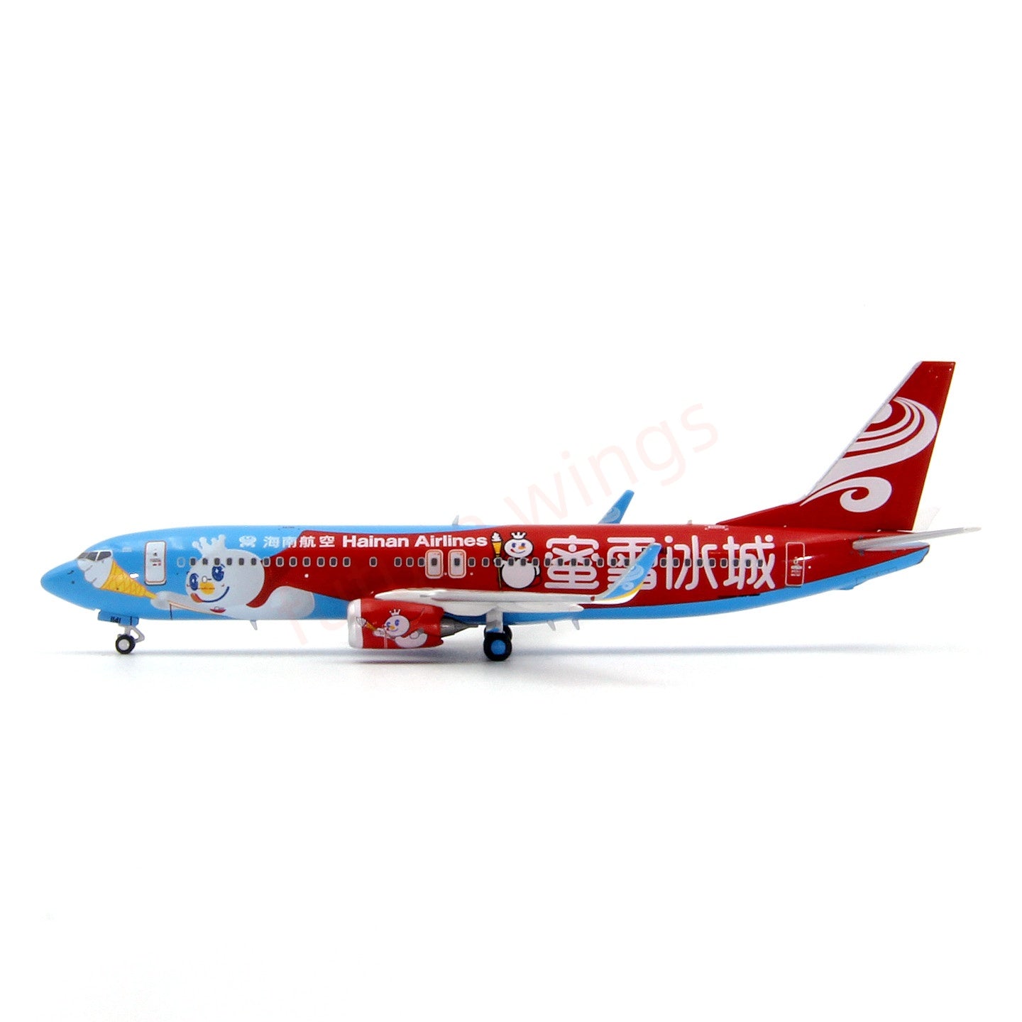1:400 PandaModel Hainan Airlines B737-800 B-1131 B-1141"MiXue"Aircraft Model+Free Tractor
