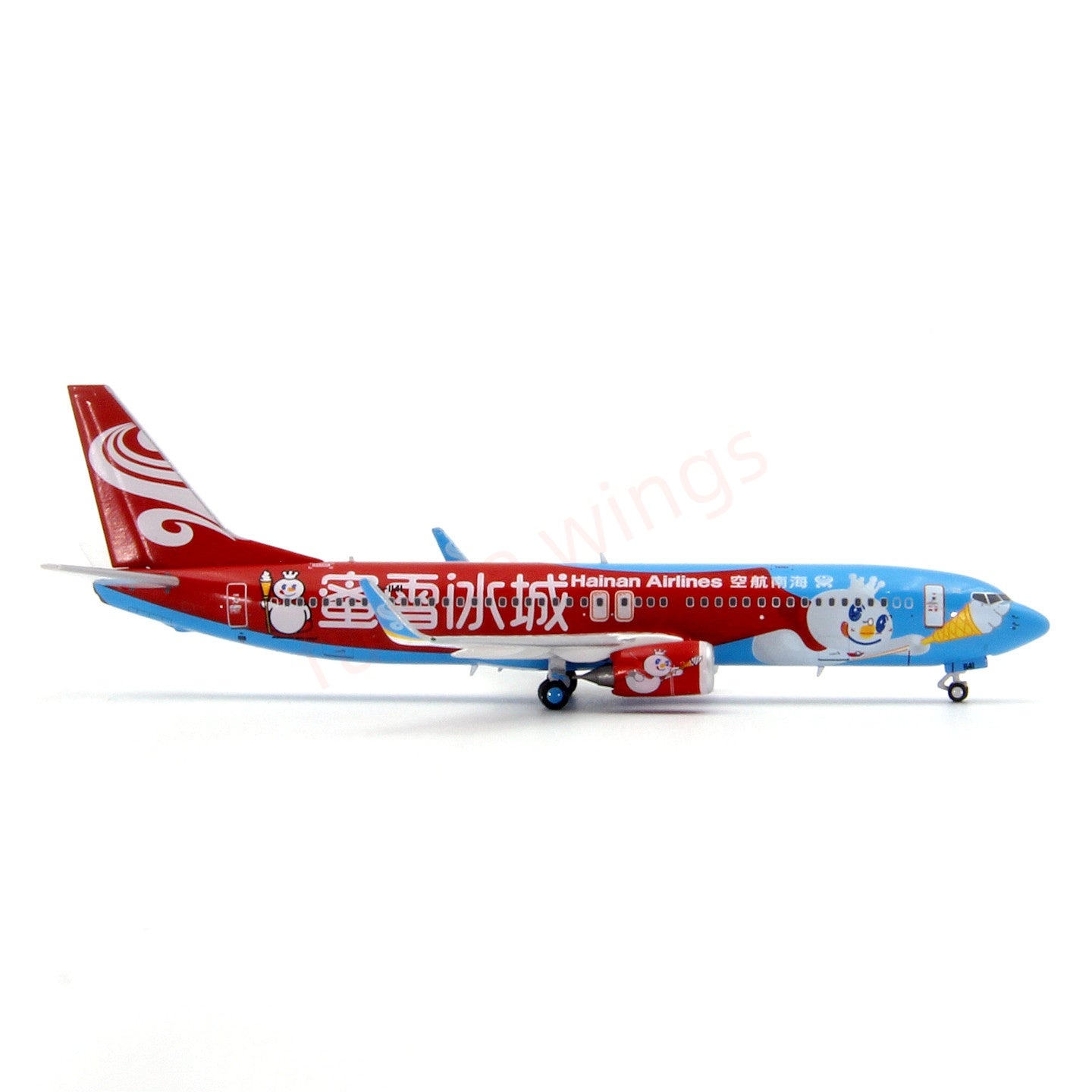 1:400 PandaModel Hainan Airlines B737-800 B-1131 B-1141"MiXue"Aircraft Model+Free Tractor
