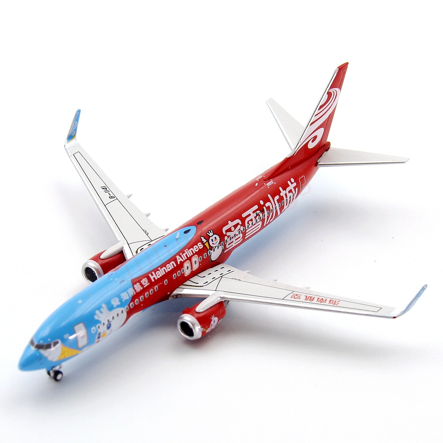 1:400 PandaModel Hainan Airlines B737-800 B-1131 B-1141"MiXue"Aircraft Model+Free Tractor
