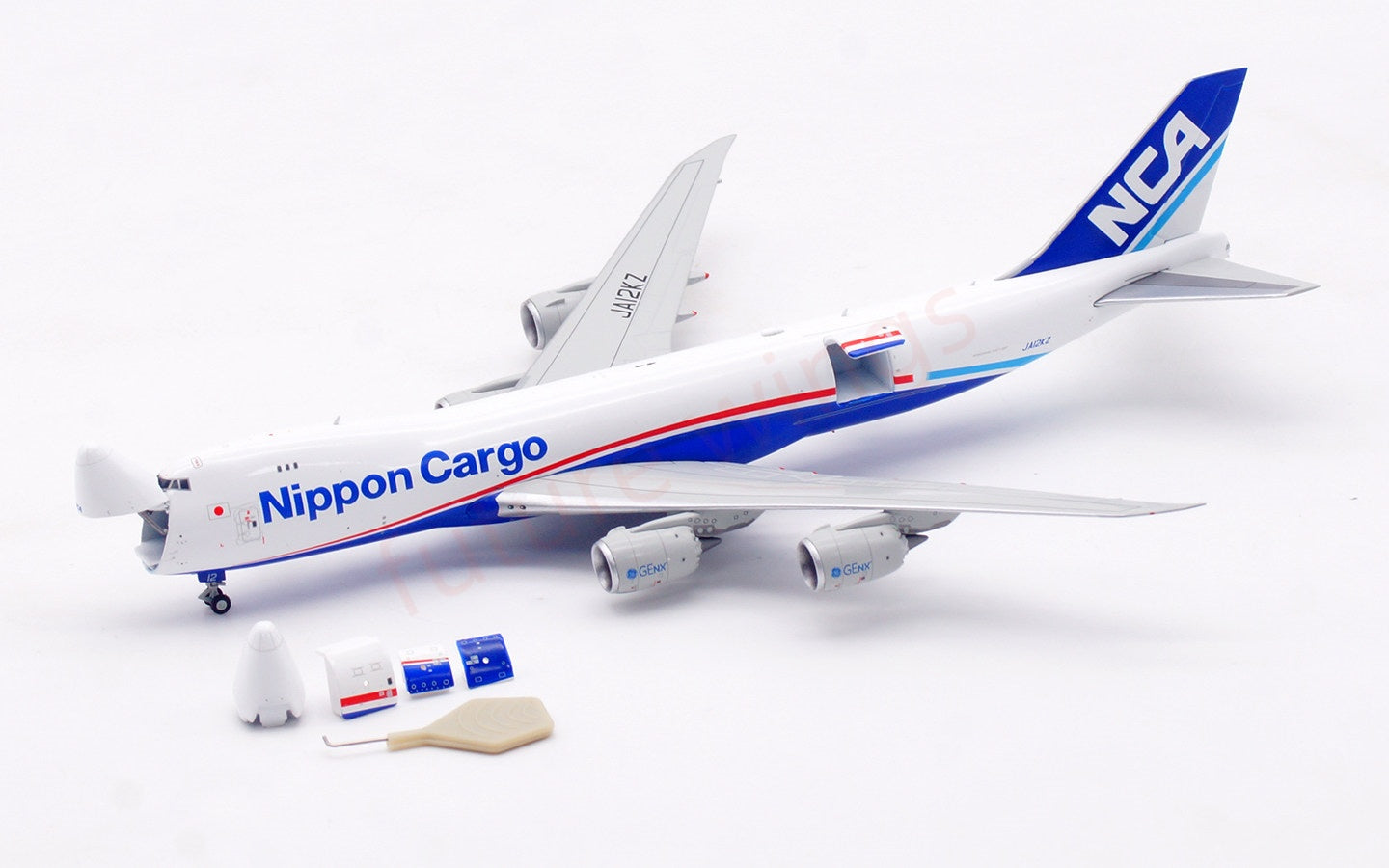 1:400 HX Models Nippon Cargo B747-8F JA12KZ Aircraft Model Free Tractor+Stand