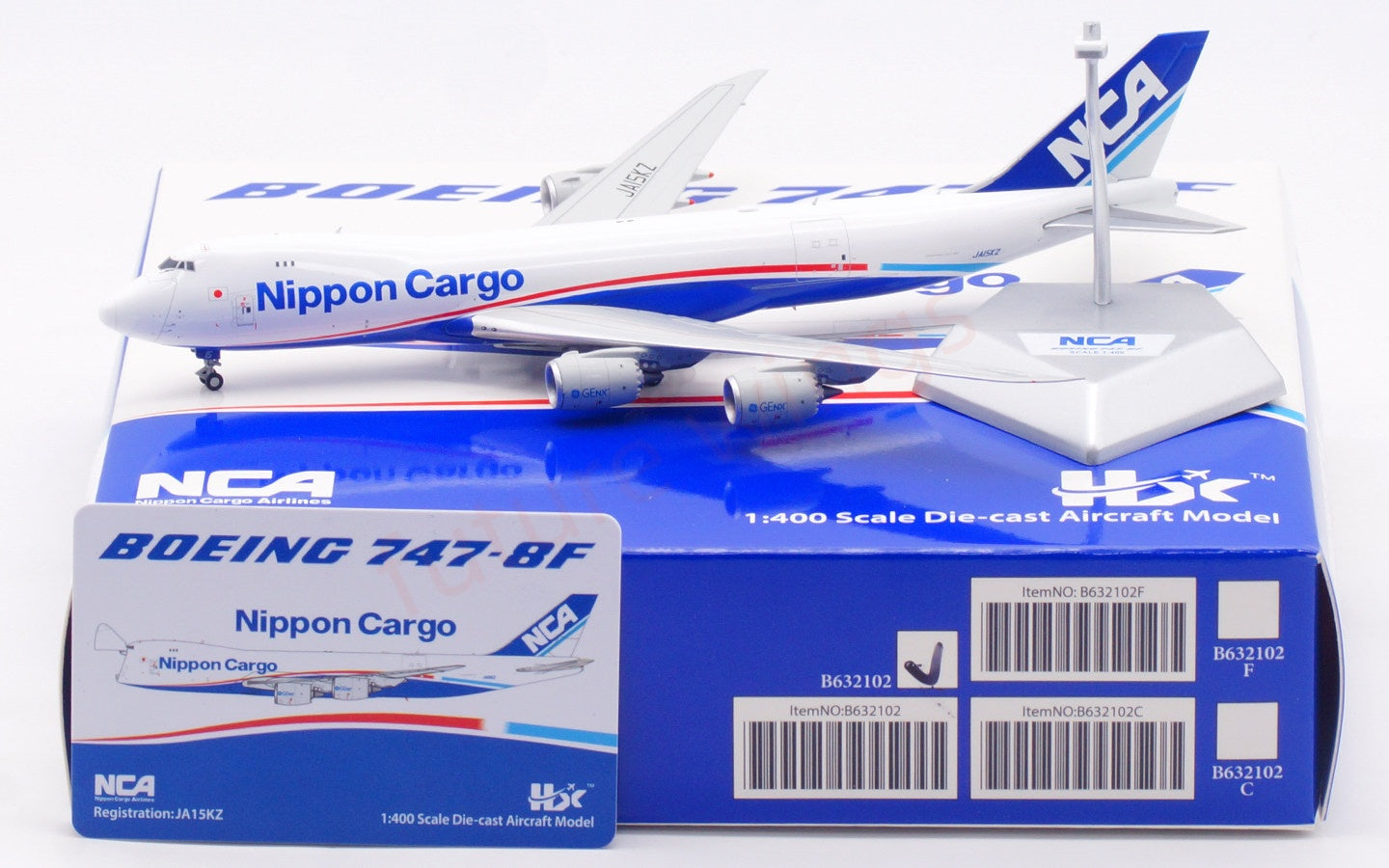 1:400 HX Models Nippon Cargo B747-8F JA15KZ Aircraft Model Free Tractor+Stand