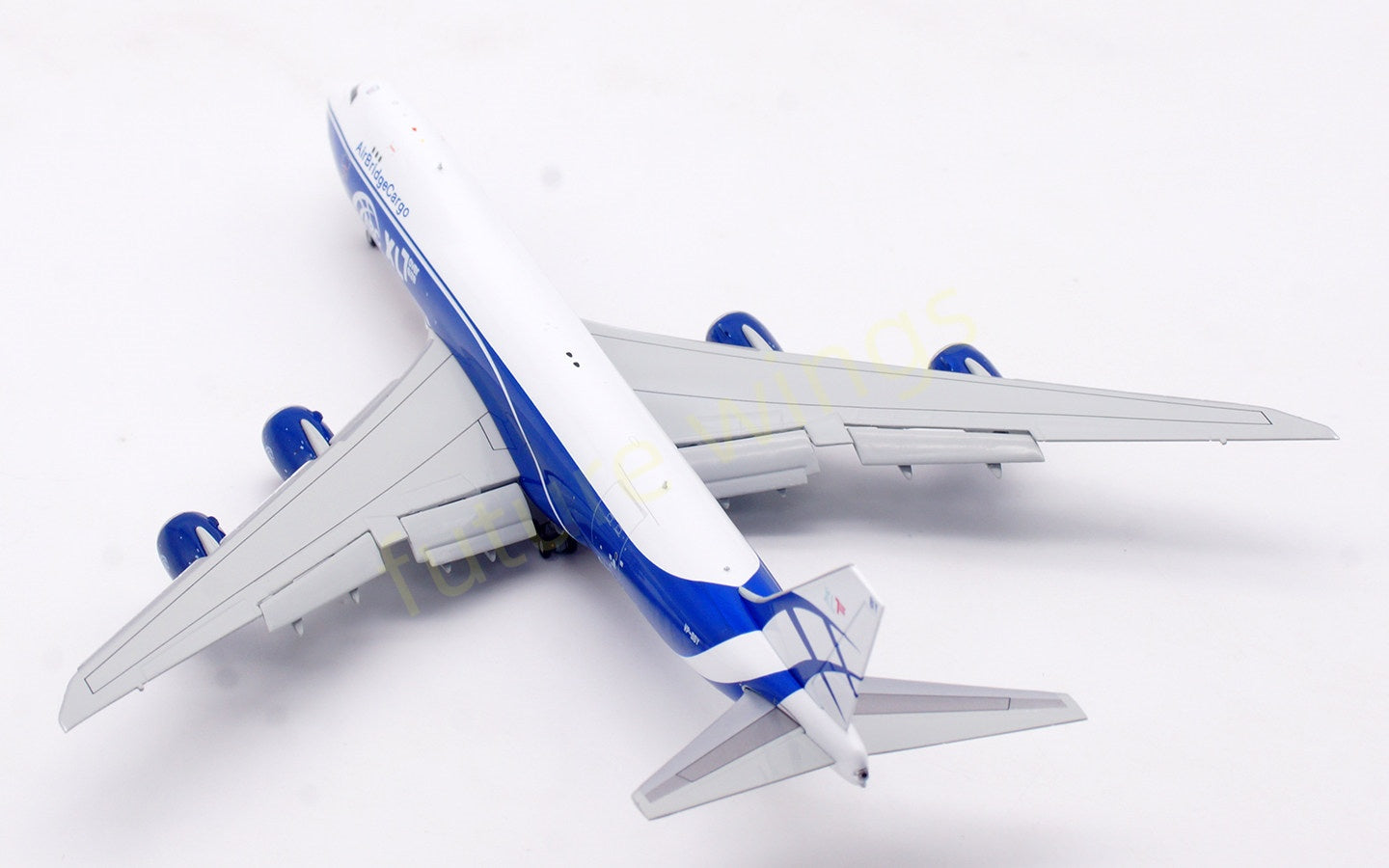 1:400 HX Models AirBridgeCargo B747-8F VP-BBY Aircraft Model Free Tractor+Stand