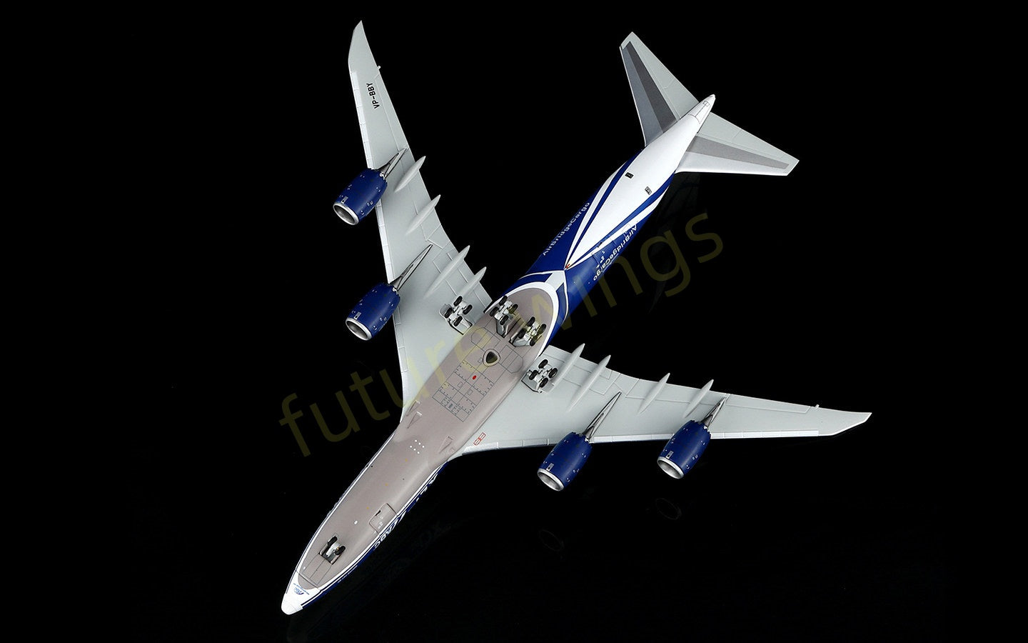 1:400 HX Models AirBridgeCargo B747-8F VP-BBY Aircraft Model Free Tractor+Stand