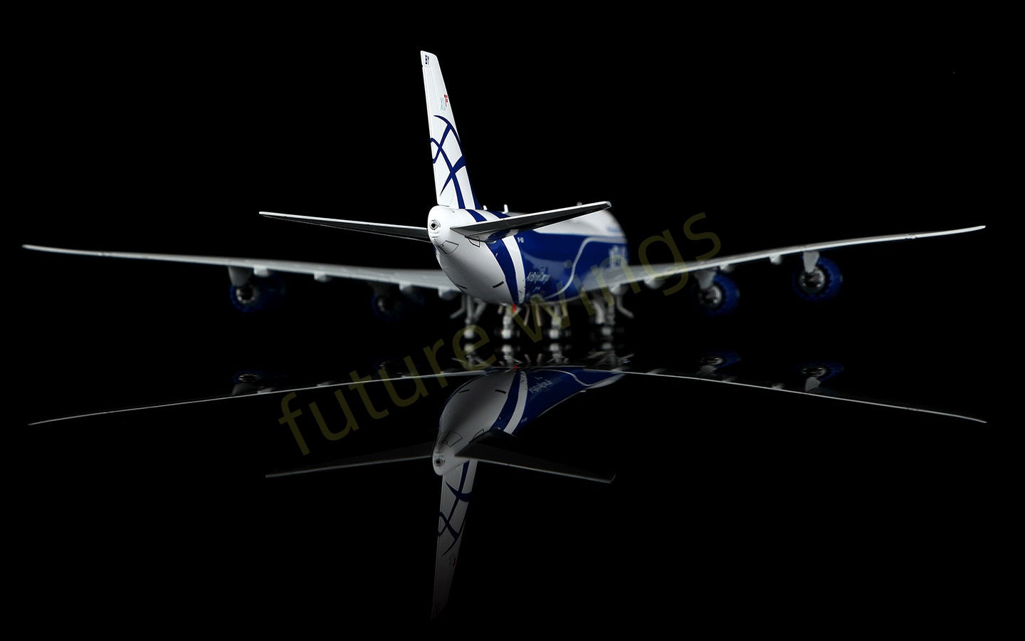1:400 HX Models AirBridgeCargo B747-8F VP-BBY Aircraft Model Free Tractor+Stand