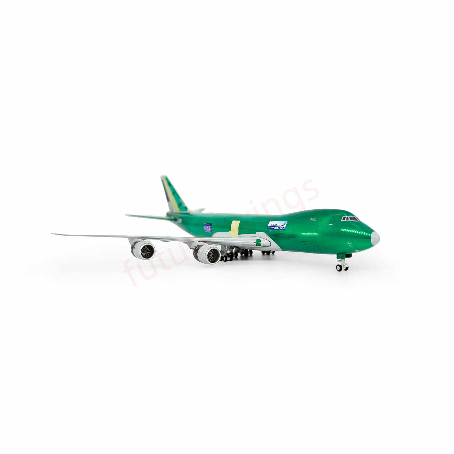 (RARE)1:400 HX Models Atlas Air B747-8F N863GT Aircraft Model Free Tractor+Stand