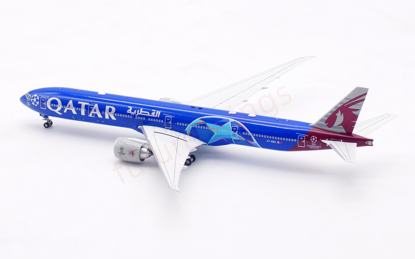 1:400 Aviation400 Qatar Airways B777-300ER A7-BED Free Tractor+Stand
