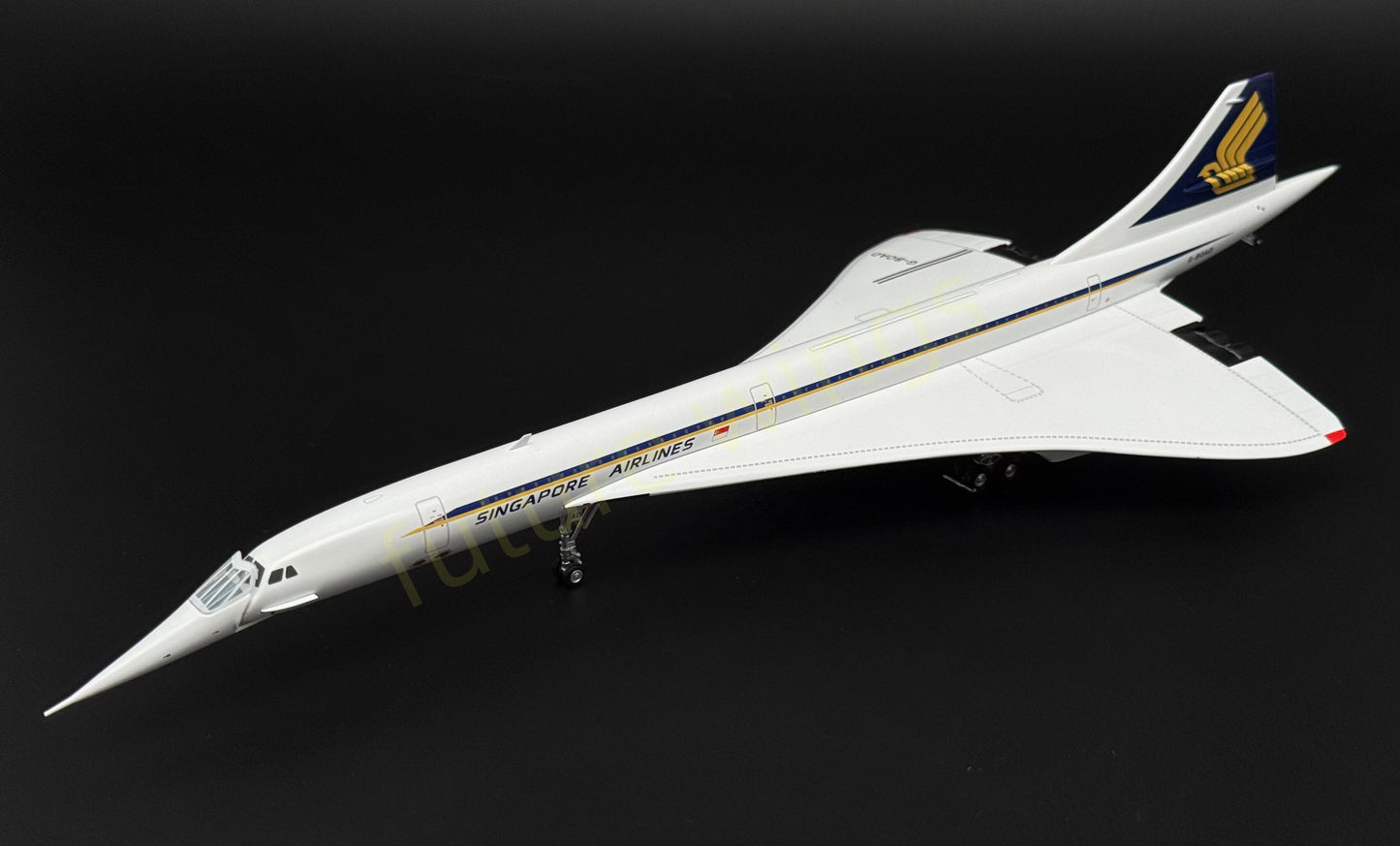 (Very Rare)1:200 KJ Models(JC Wings) Singapore Airlines and British Airways Dual-livery Concorde G-BOAD Aircraft Model